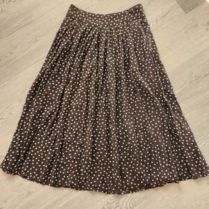 Cotton Candy Grey Polka Dot A-Line Skirt